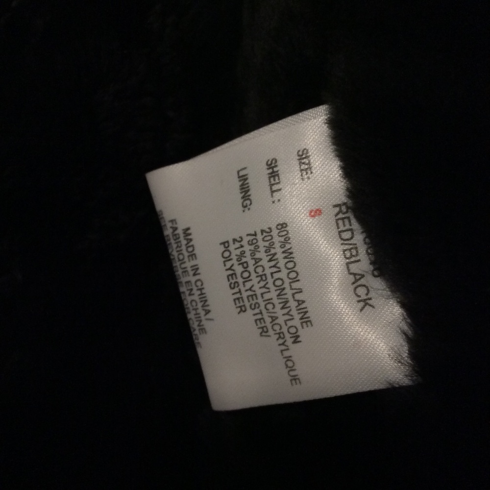 Woolrich Fleece lined Wool Black & Red plaid vest - Women's SMALL - Picture 6 of 8